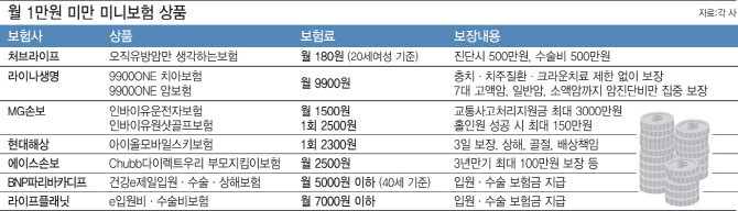 月 1만원 안 되는 '미니보험'..알뜰상품인가, 미끼상품인가