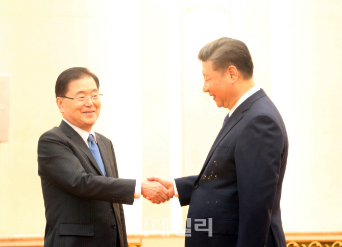 시진핑 만난 정의용 "한반도 해빙, 中 지지 속 가능…習 방한 요청"(종합)