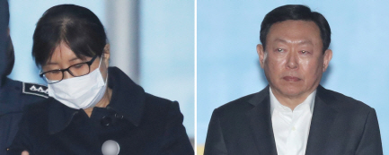 최순실·신동빈 2심, 형사4부로 재배당…"연고관계 이유"