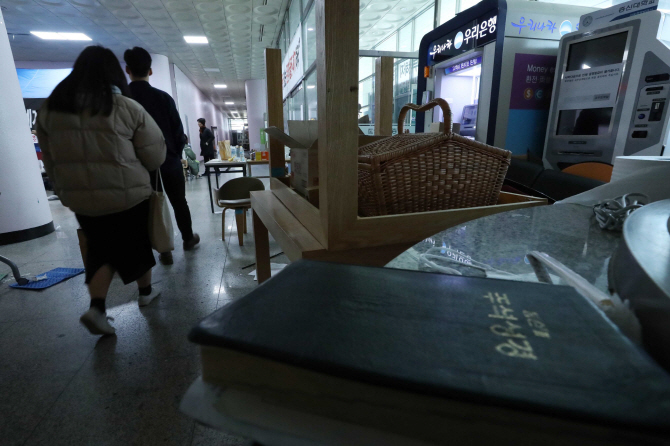 [포토] 총장사퇴 촉구, 대치중인 총신대