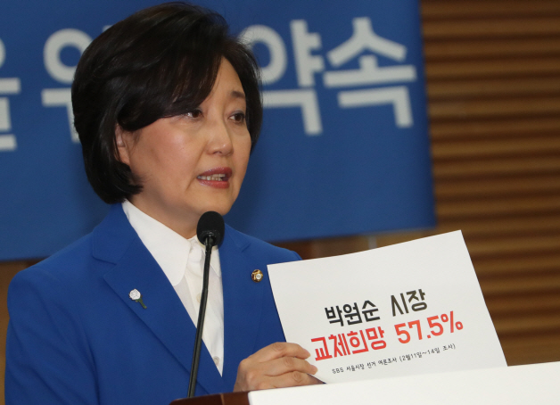 박영선 "박원순 시장에 미세먼지 대책 공개토론 제안"