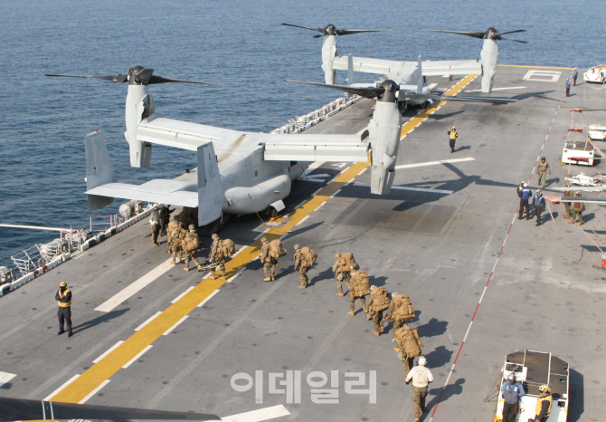 한미연합 '쌍룡훈련' 시작…美강습상륙함 와스프·본험리처드 투입
