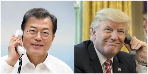 文대통령, 트럼프와 1시간 15분간 전화통화…남북정상회담 결과 공유(속보)