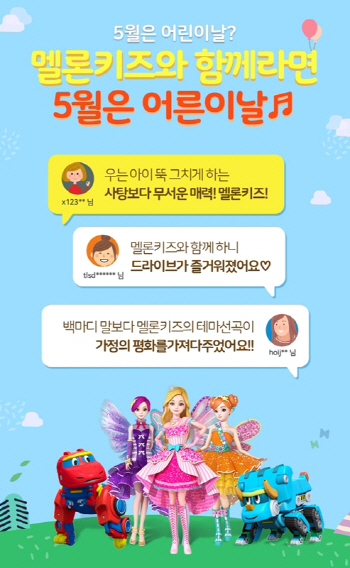 멜론 키즈, ‘차에서 듣는 동요’가 가장 인기