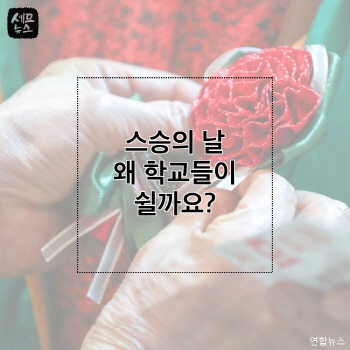  스승의 날 왜 학교들이 쉴까요?