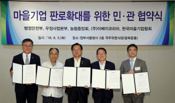 마을기업 판로확대에 행안부·우본·이베이 맞손