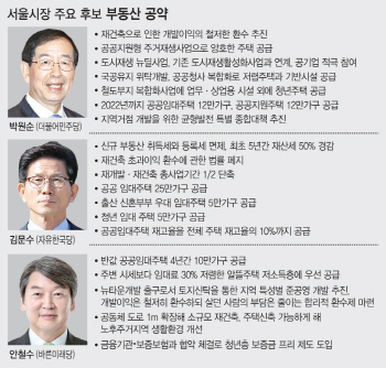 “정책 유지”냐 “뒤집기”냐..서울시장 후보 부동산 공약 ‘3인3색’