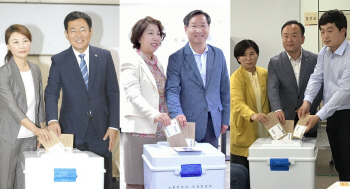 [선택 6.13]박남춘-유정복-김응호 '사전투표' 참여…"권리 행사하세요"