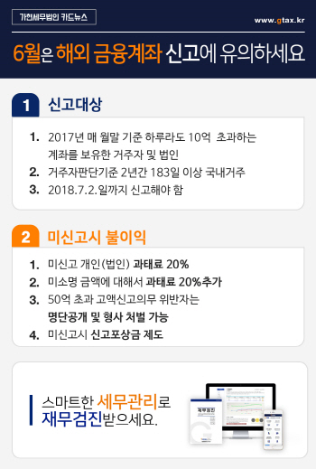6월은 해외 금융재산 점검하세요