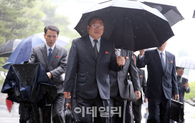 [포토]남북철도협력분과회의 참석하는 김윤혁 부상