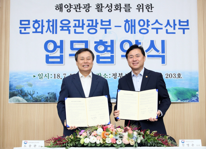[포토]문체부-해수부, '해양관광 활성화 위한 업무협약' 체결