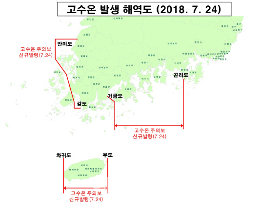 해수부 "고수온 주의보 발령"..작년보다 1주일 빨라