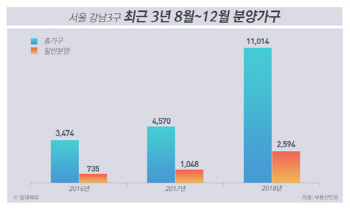 강남3구 연말까지 2600여가구 공급… 로또 분양 기대감 ‘UP’