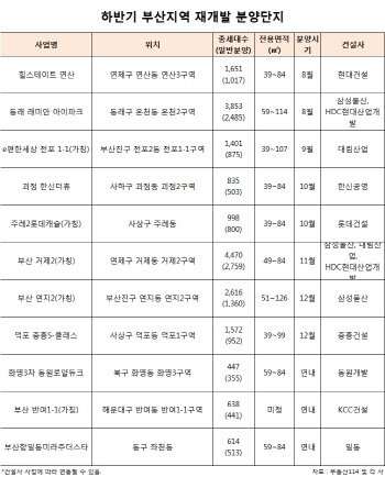 뜨거운 부산 재개발 바람…하반기 분양 봇물