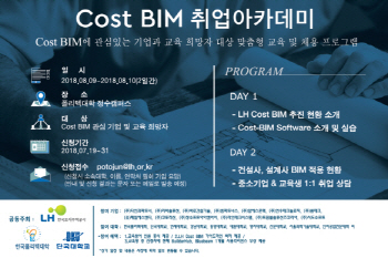 LH, Cost-BIM 취업아카데미 개최..기술교육·취업상담 제공