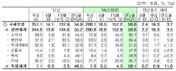 상반기 국세수입 157조..세수호조 계속