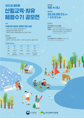 산림청, ‘제5회 산림교육·치유 체험수기 공모전’