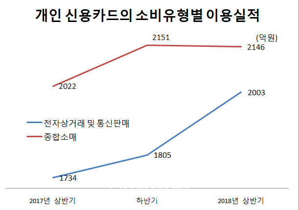 인터넷쇼핑에 신용카드 하루 2천억씩 썼다…역대 최대