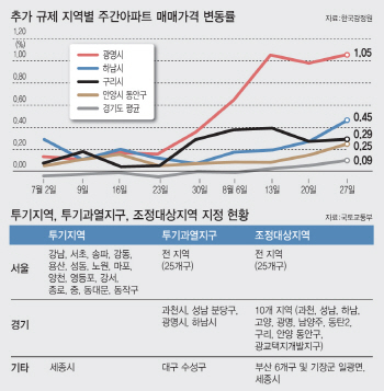 규제 발표 후 10일…경기도선 매수 문의 줄고 상승세 주춤