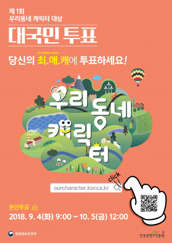 지역·공공캐릭터 1등은? 우리동네 캐릭터 대상 본선 돌입