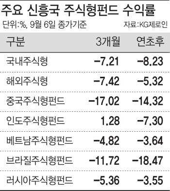 터키發 우려속 신흥국 차별화…인도·베트남 펀드 선방 '휴~'