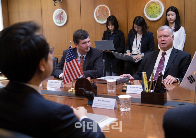 [포토]회담하는 스티브 비건 美 특별대표
