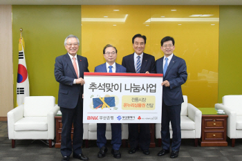 BNK부산銀, 부산시에 전통시장상품권 4억원 전달