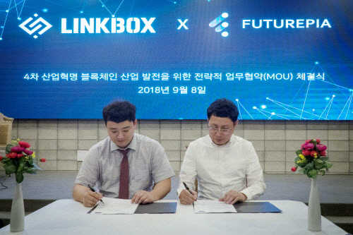 링크박스, 퓨처피아와 블록체인 업무협약