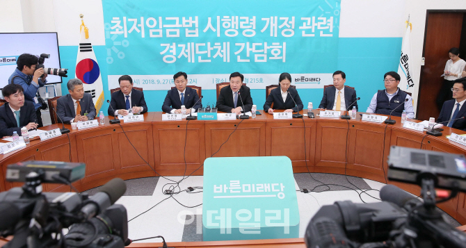 [포토]바른미래당, 최저임금법 관련 경제단체 간담회