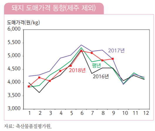 10월 돼지 도매가격 소폭 상승 전망…폭염 여파 지속