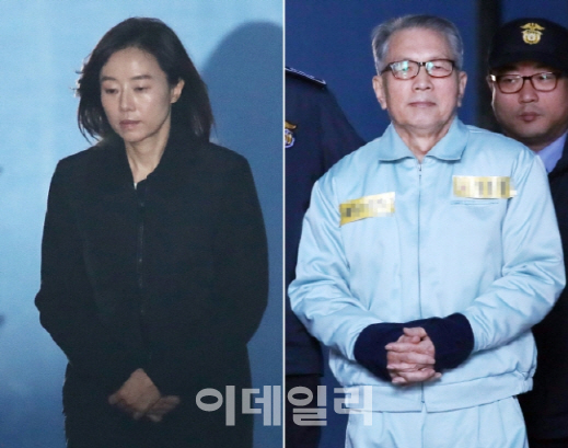 '화이트리스트' 김기춘 징역 1년6개월 법정구속…조윤선 집행유예(종합)