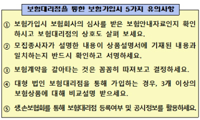 대리점 통해 보험 가입땐 안내자료 속 '관리번호' 확인하세요