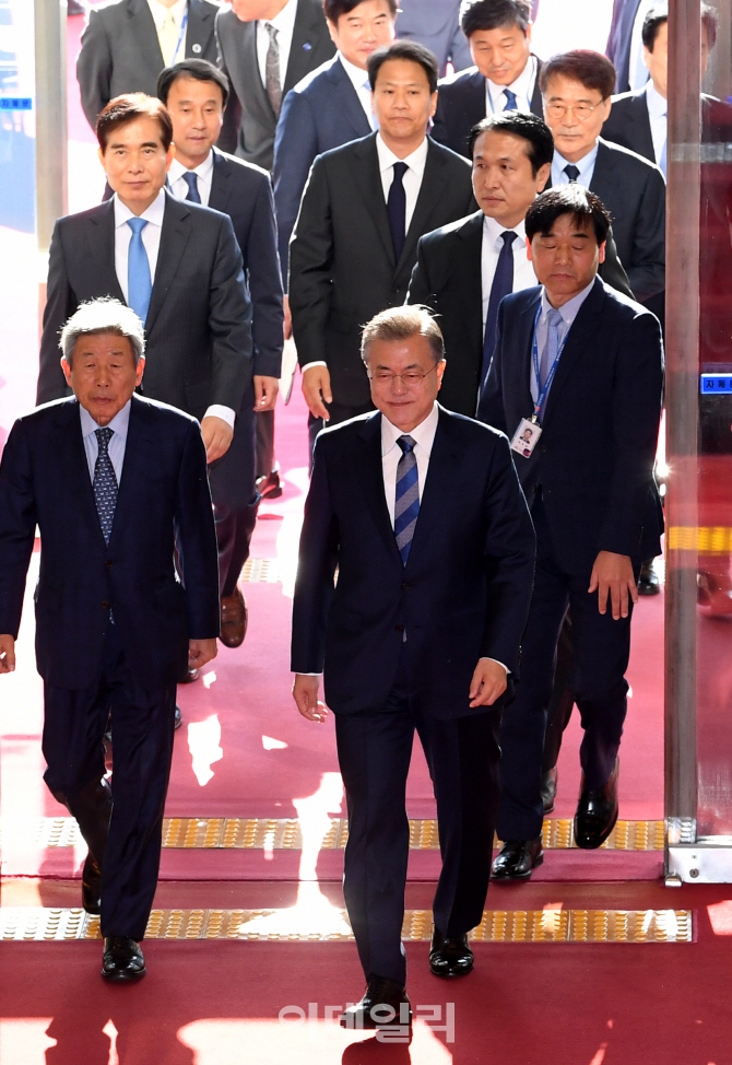 [포토]국회 도착한 문재인 대통령