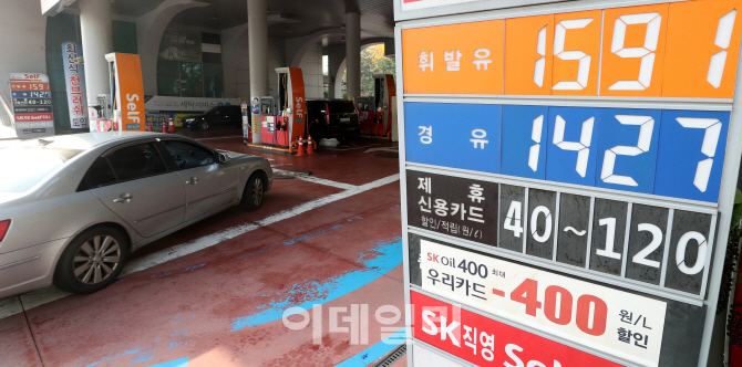 [포토]오늘부터 유류세 인하...주유소 직영점 찾아 사람 몰려