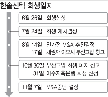 개인채권자 불복소송에..법정관리` 신텍 M&A중단