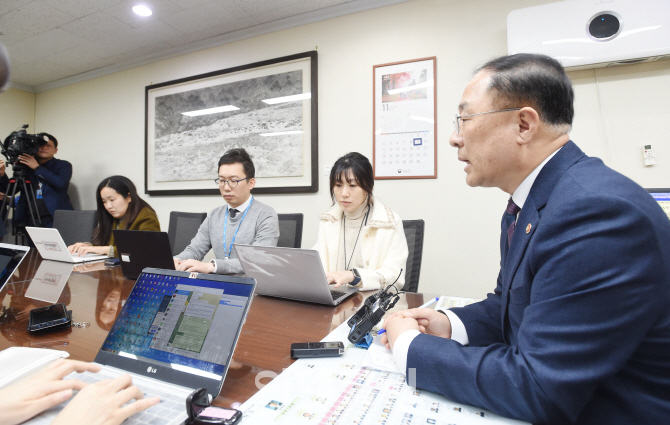 [포토]답변하는 홍남기 부총리 내정자