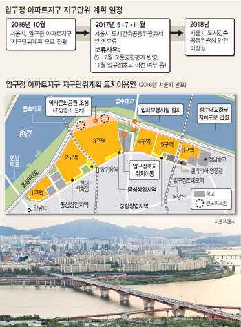 '35층 룰'에 갇힌 압구정 재건축…강남구가 '천장깨기' 시동건다