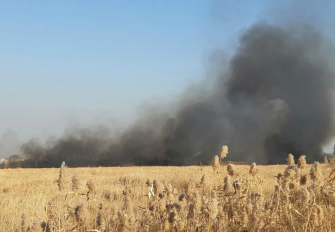 화성 공룡알 화석산지 인근서 화재 발생
