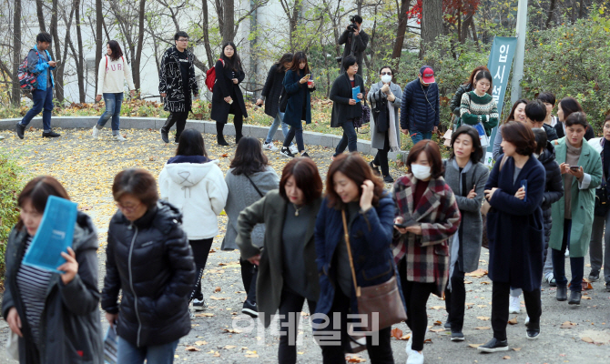 [포토]'줄지어 입시설명회 가는길'