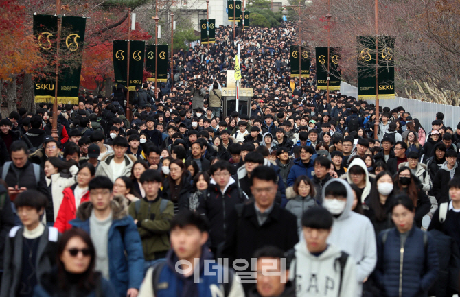 [포토]수시 논술시험 마친 수험생들 '인산인해'
