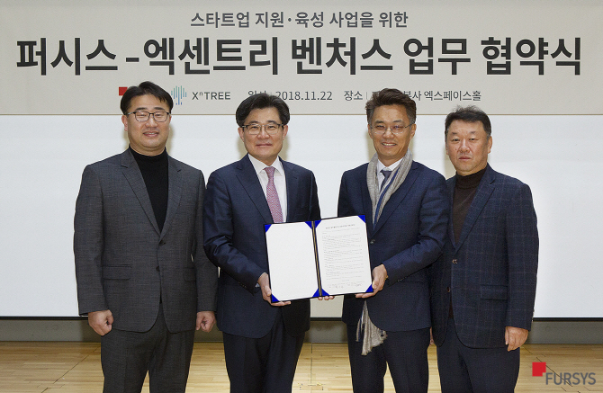 퍼시스, 스타트업 창업투자사 '엑센트리 벤처스' 업무협약 체결