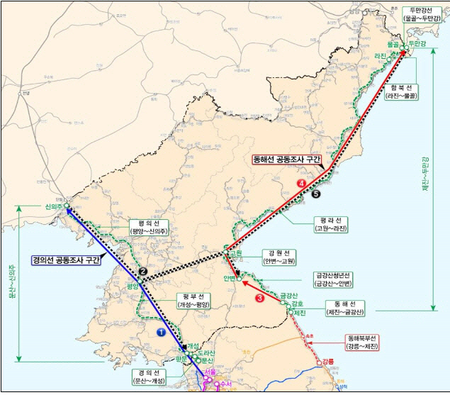 남북 철도 공동조사..첫 동해선 조사-2600km 대장정에 유조차 등장(종합)