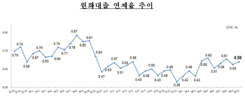 은행권 대출 연체율 ‘상승 전환’