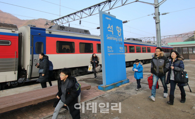 [포토]'10년만에 석항역에 멈춰선 열차'