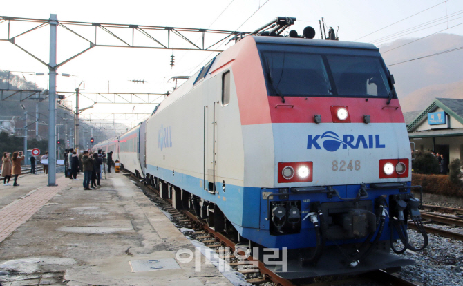 [포토]'10년만에 석항역에 정차한 열차'