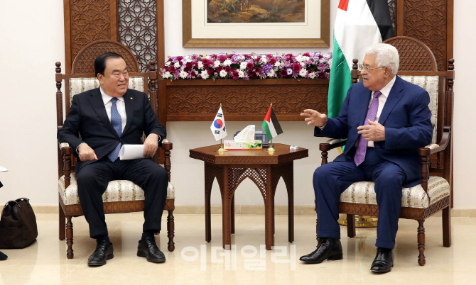 [포토] 문희상 의장, 팔레스타인 행정수반 면담
