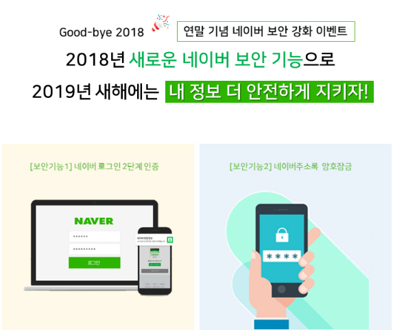 네이버 ‘2단계 인증·주소록 암호잠금’ 독려 이벤트