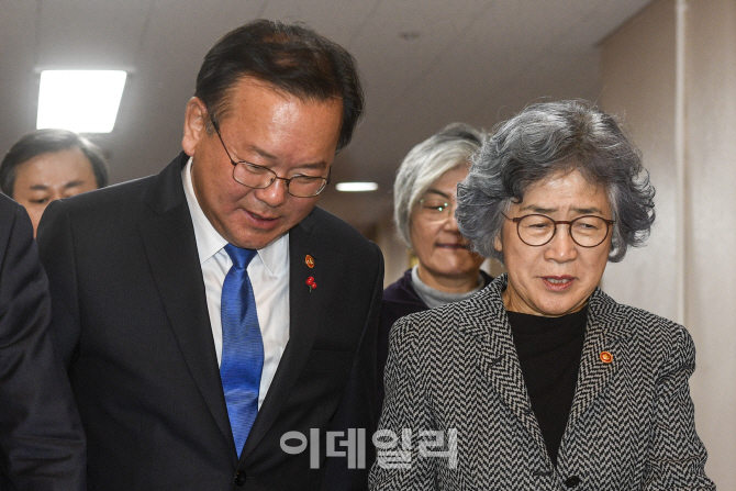 [포토]국무회의 참석하는 김부겸-박은정