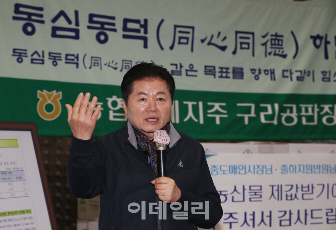 [포토]격려사하는 김병원 농협중앙회장