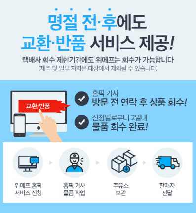위메프, 설 명절에도 빠른 반품·환불 지원